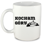 Kubek biały z nadrukiem „Kocham Góry” – trekking #8
