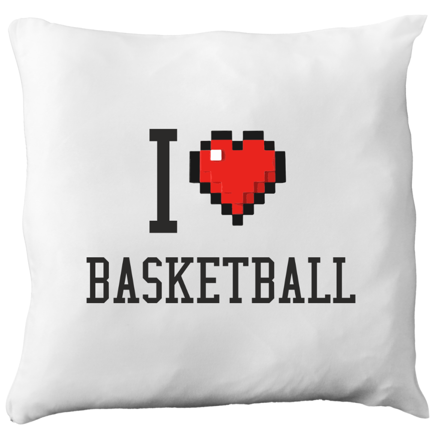Poduszka z nadrukiem "I LOVE BASKETBALL" #4