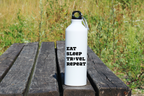 Butelka biała 800 ml z nadrukiem „Eat Sleep Travel Repeat” – podróże, przygoda #6