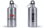 Butelka srebrna 500 ml z nadrukiem "I LOVE BASKETBALL" #2