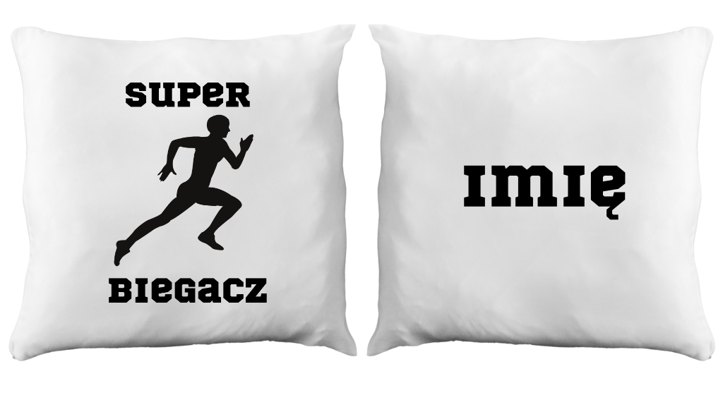 Poduszka dla biegacza – z nadrukiem "Super Biegacz" – bieganie #7