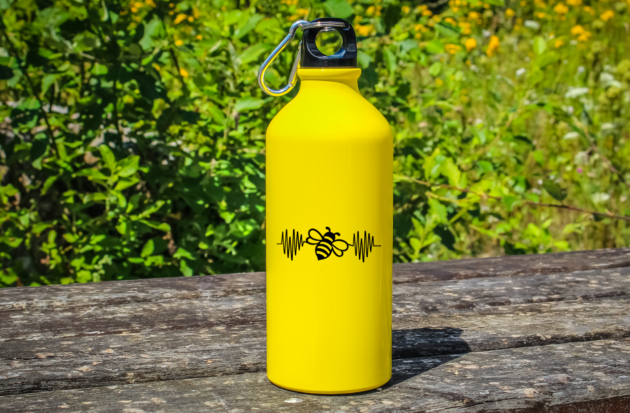 Butelka żółta 600 ml pszczalarskie EKG linia życia - pszczelarstwo #2