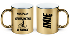Kubek złoty z grafiką "Najlepsza rowerzystka na świecie" - dla rowerzystek #7
