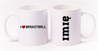 Kubek biały z nadrukiem "I LOVE BASKETBALL" - koszykówka #3