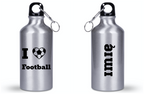 Butelka srebrna 400 ml dla kibica piłki nożnej z napisem "I Love Football" #11