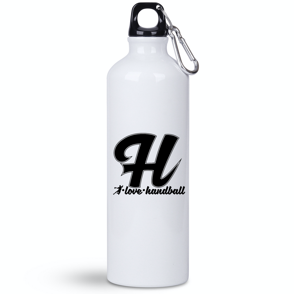 Butelka biała 800 ml z czarną grafiką "H I Love Handball" #7