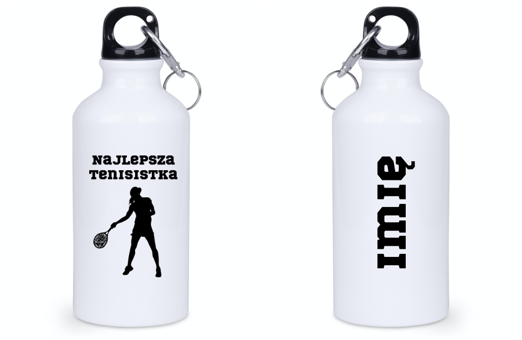 Butelka biała 400 ml z napisem "NAJLEPSZA TENISISTKA" #3