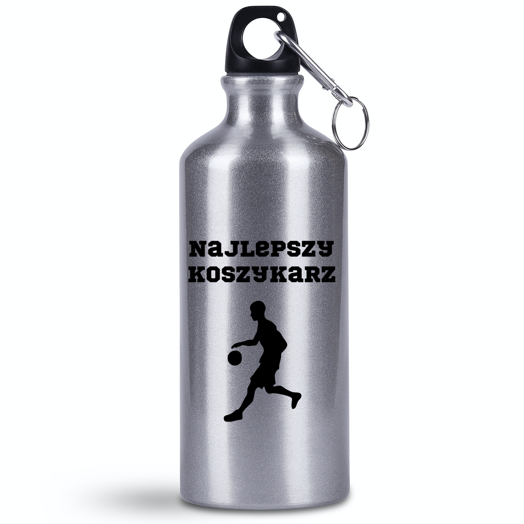 Butelka srebrna 500 ml z nadrukiem "Najlepszy Koszykarz" #6