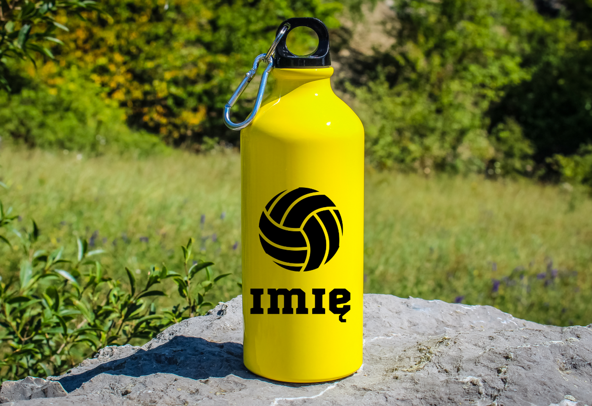 Bidon żółty 600 ml z grafiką piłki i imieniem do wyboru #4