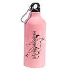 Butelka różowa 600 ml z grafiką piłkarza ręcznego i napisem "HANDBALL" #1