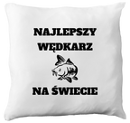 Poduszka z nadrukiem "Najlepszy wędkarz na świecie" - wędkarstwo #6