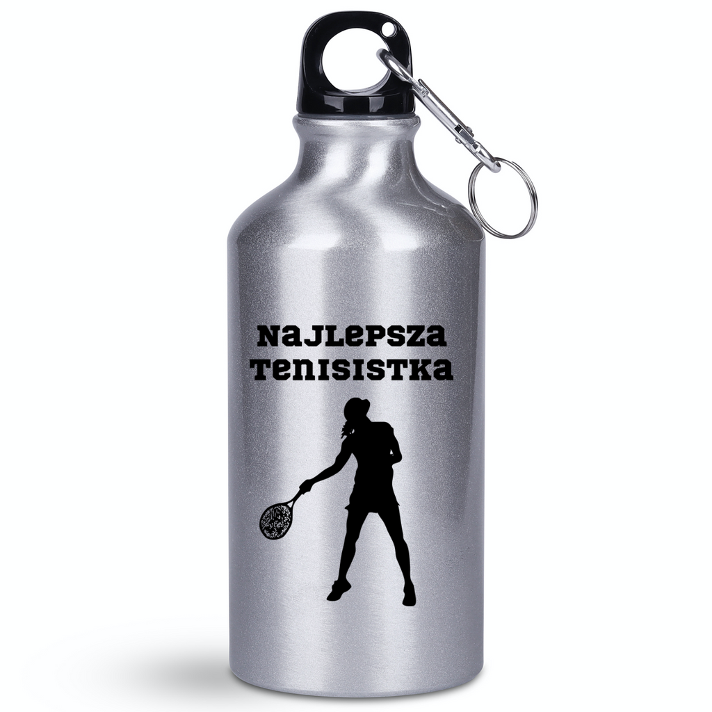 Butelka srebrna 400 ml z napisem "Najlepsza Tenisistka" #3