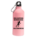 Butelka różowa 600 ml z nadrukiem "Najlepsza Biegaczka" – bieganie #2