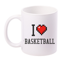 Kubek biały z nadrukiem "I LOVE BASKETBALL" - koszykówka #4