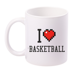 Kubek biały z nadrukiem "I LOVE BASKETBALL" - koszykówka #4