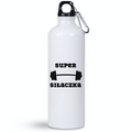 Butelka biała 800 ml na siłownię z napisem "Super Siłaczka" #2