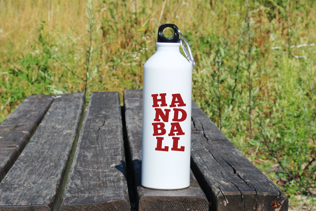 Butelka biała 800 ml z czerwonym napisem "HANDBALL" #4