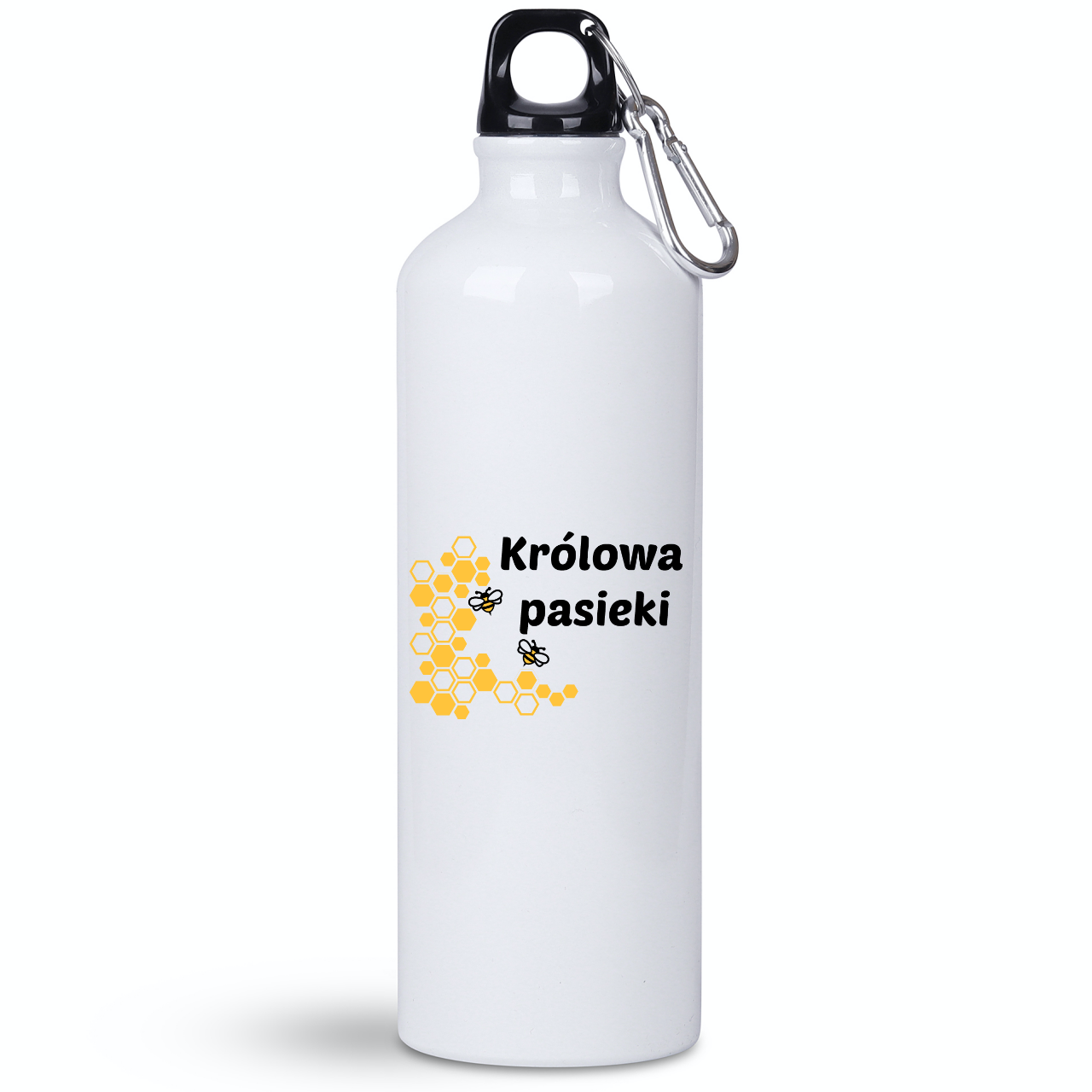 Bidon biały 800 ml z nadrukiem „Królowa pasieki” – pszczelarstwo #9