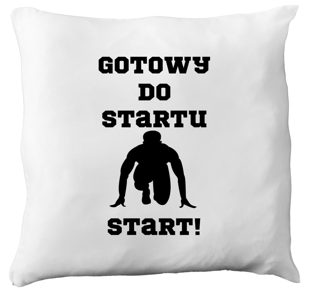 Poduszka dla biegacza – z nadrukiem "Gotowy do startu start!" – bieganie #6