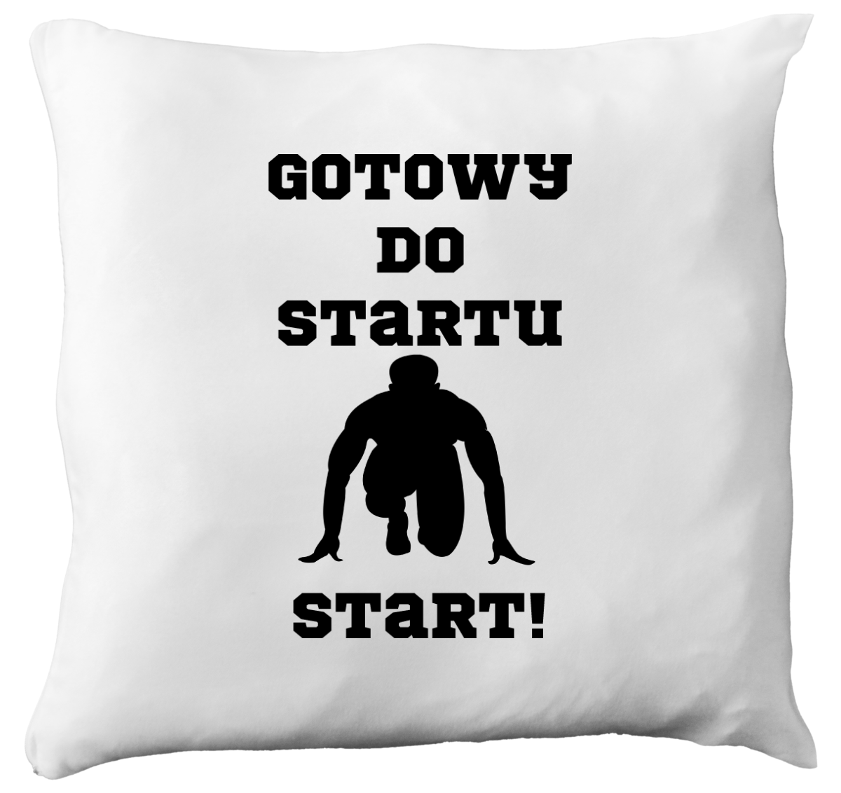Poduszka dla biegacza – z nadrukiem "Gotowy do startu start!" – bieganie #6