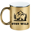 Kubek złoty z nadrukiem „Stay Wild” – trekking, wyprawa #8