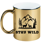 Kubek złoty z nadrukiem „Stay Wild” – trekking, wyprawa #8