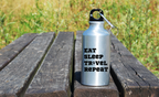 Butelka srebrna 400 ml z nadrukiem „Eat Sleep Travel Repeat” – podróż, przygoda, przyroda #5