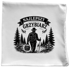 Poduszka prezent dla miłośnika grzybów z nadrukiem "Najlepszy Grzybiarz" - grzyby #4