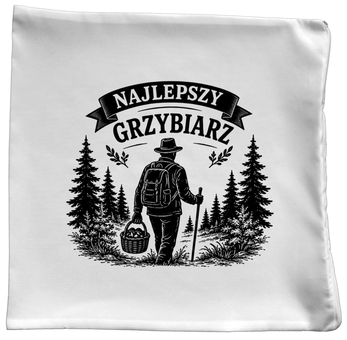 Poduszka prezent dla miłośnika grzybów z nadrukiem "Najlepszy Grzybiarz" - grzyby #4