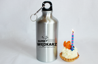 Butelka srebrna 500 ml z nadrukiem "Super wędkarz" – wędkarstwo #9