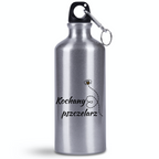 Butelka srebrna 500 ml z nadrukiem „Kochany pszczelarz” – pszczelarstwo #6