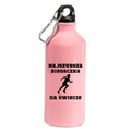 Butelka różowa 600 ml z nadrukiem "Najszybsza niegaczka na świecie" – bieganie #3