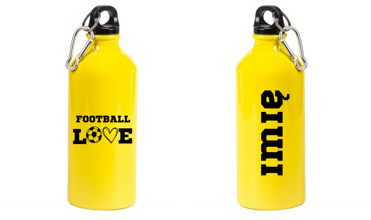Bidon żółty 600 ml dla kibica piłki nożnej z napisem "FOOTBALL LOVE" #12