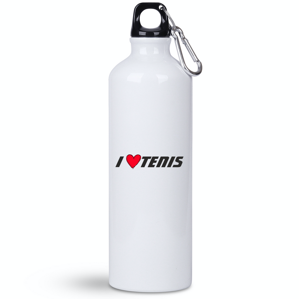 Bidon biały 800 ml z napisem "I LOVE TENIS" #1