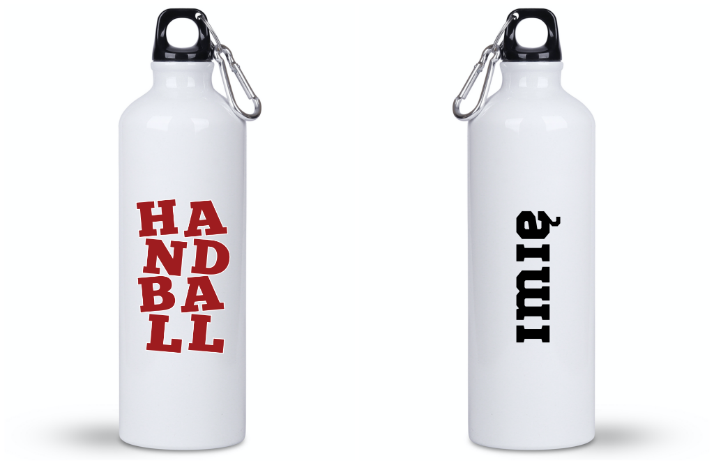 Butelka biała 800 ml z czerwonym napisem "HANDBALL" #4