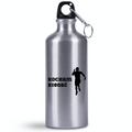 Butelka srebrna 500 ml z nadrukiem "Kocham biegać" - męska, bieganie #1