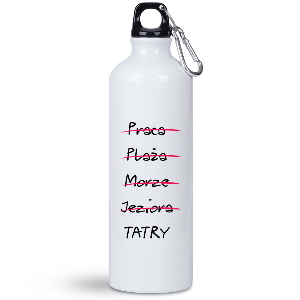 Butelka biała 800 ml z grafiką tatrzańska wykreśla - Zakopane, Podhale, góry #6