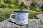 Kubek biały emaliowany z nadrukiem „Wszystkie drogi prowadzą w Tatry” – góry, trekking #7