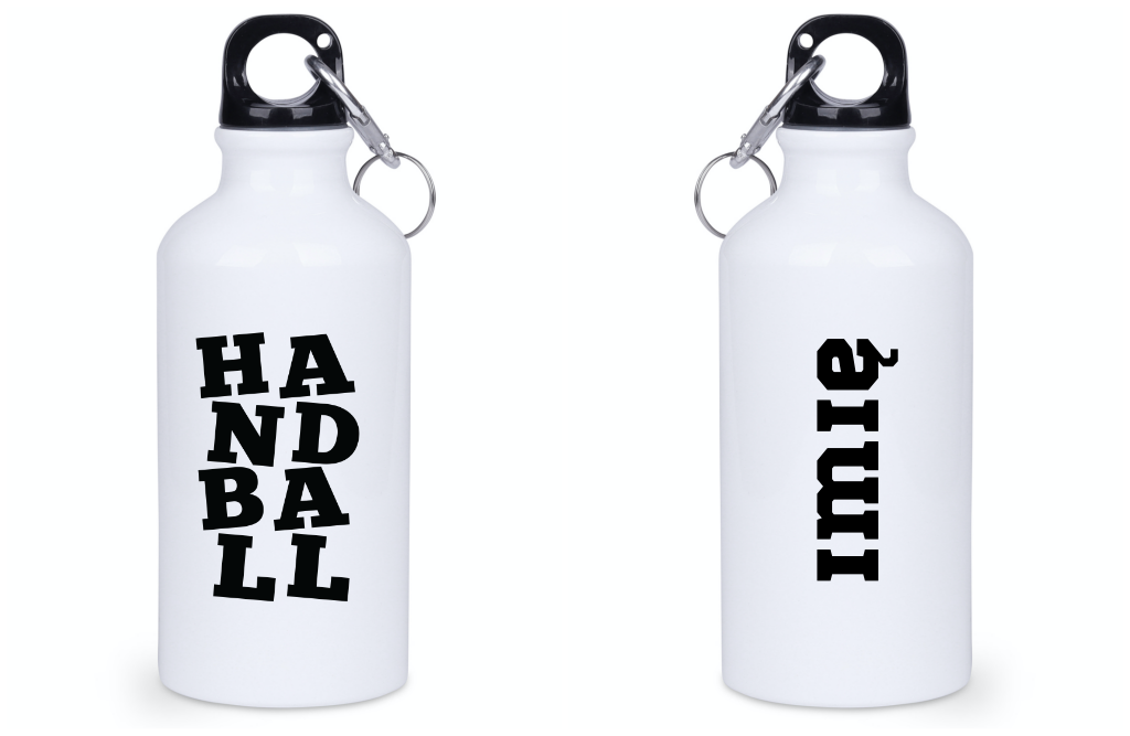 Butelka biała 400 ml z czarnym napisem "HANDBALL" #5