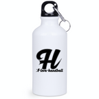 Butelka białka 400 ml z czarnym napisem: "I love handball" i literką H #7