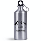 Bidon srebrny 500 ml z grafiką „Góry wzywają” - trekking #4