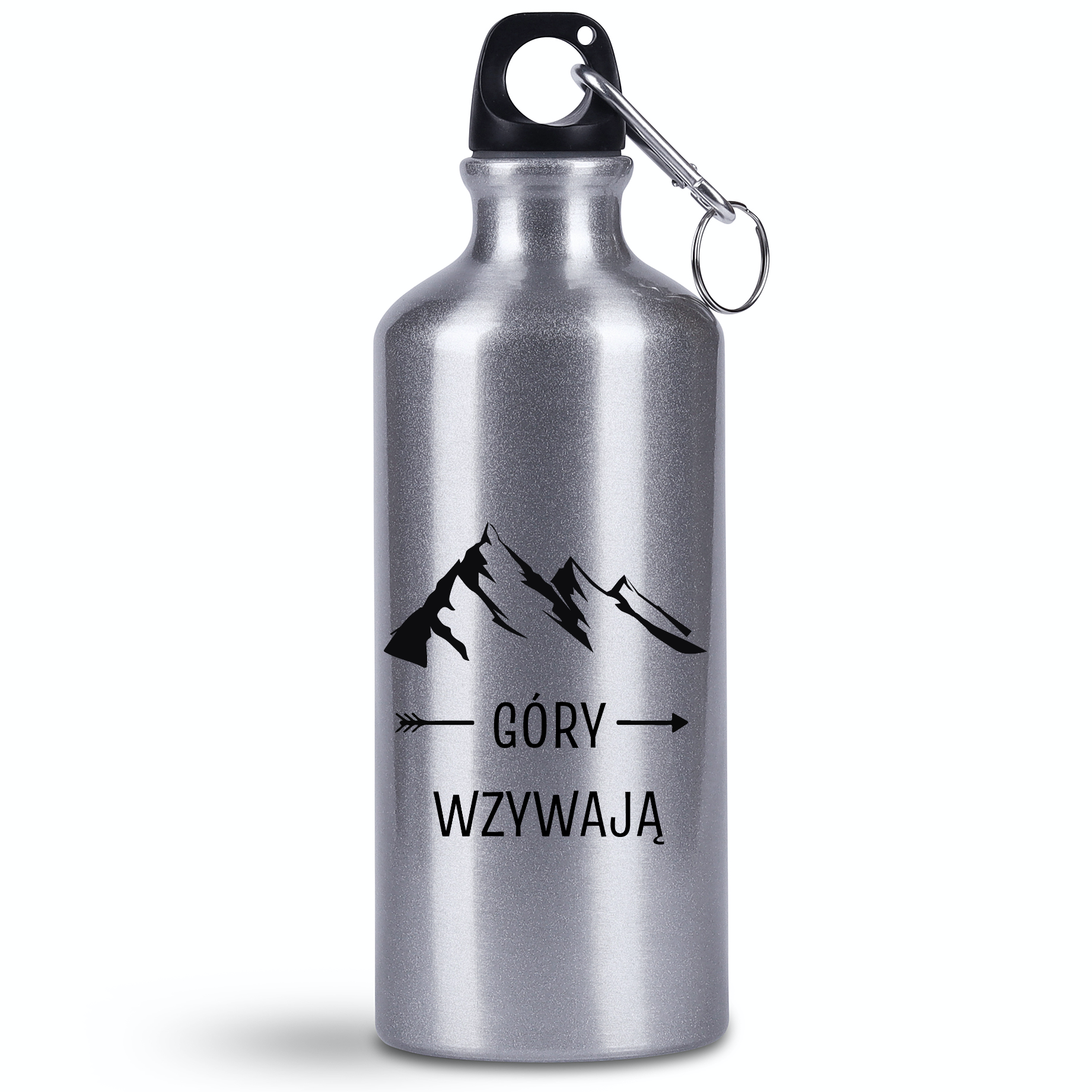 Bidon srebrny 500 ml z grafiką „Góry wzywają” - trekking #4