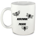Kubek biały dla pszczelarza "Kierownik pasieki" #2