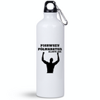 Bidon biały 800 ml pamiątka po półmaratonie + imię i czas – bieganie #8