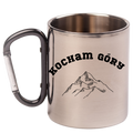 Kubek z czarnym karabińczykiem, nadruk "Kocham Góry" #8