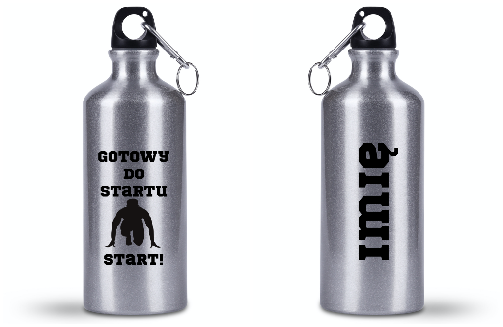Butelka/bidon 500 ml prezent dla biegacza do biegania na wyścig + imię