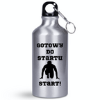 Butelka srebrna 400 ml z nadrukiem "Gotowy do startu, start!" dla panów – bieganie #6