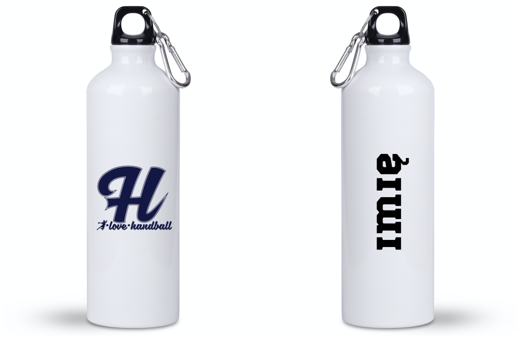 Butelka biała 800 ml z granatową grafiką "H I Love Handball" #6