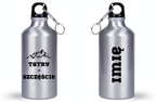 Butelka srebrna 400 ml z nadrukiem „Tatry = Szczęście” – Podhale, góry, Tatry #4