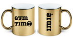 Kubek złoty prezent z nadrukiem "Gym Time" - siłownia #1